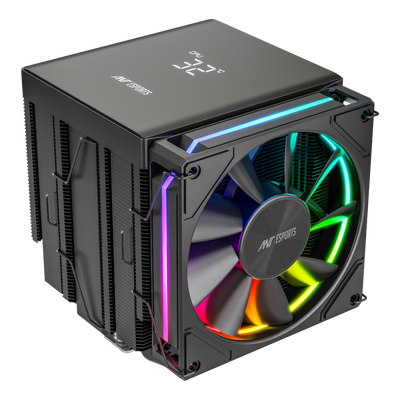 V8 Digital CPU Air Cooler with Temperature Display
