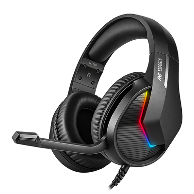 H1100 Over-Ear Gaming Headphones - Carbon Black