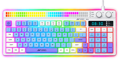 MK1900 RGB Keyboard with Volume Knob & Alarm Clock