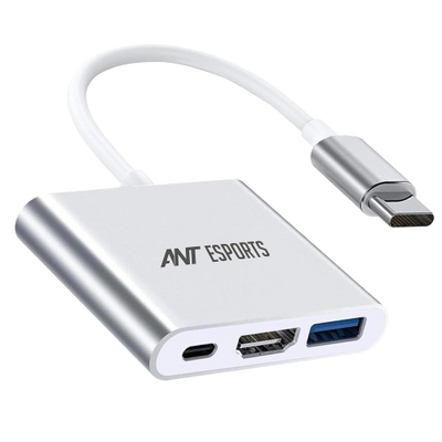 3-in-1 USB-C Adapter Hub - Matt Silver