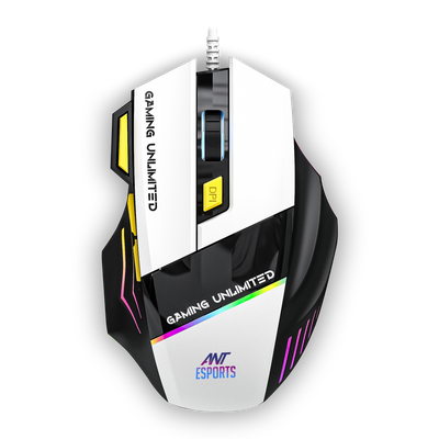 Strike10 Wired Optical Gaming Moue - White