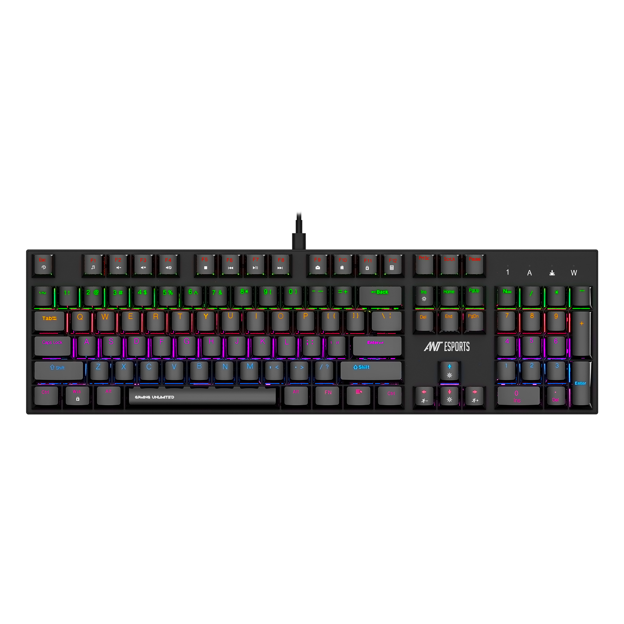 Ant Esports MK3200 V2 Mechanical Gaming Keyboard Multicolor LED