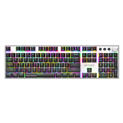 MK4400 Pro 3 in 1 Wireless RGB Mechanical Keyboard full Size Brown Switch - Black
