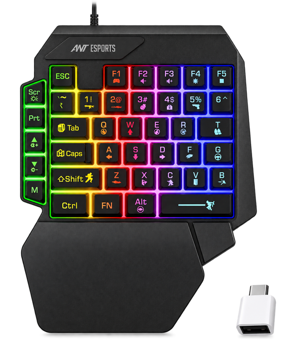 MK1001 One-Handed Gaming Keyboard - Black
