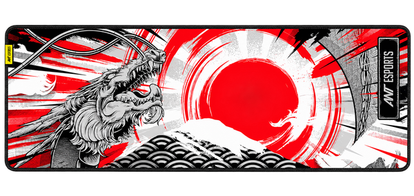 Dragon Hill Gaming Mouse Pad - Red