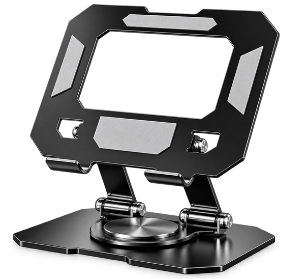 Riser 25 Metal Tablet Stand with 360° Rotating Base - Black