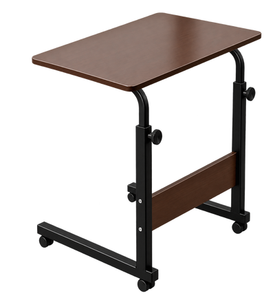 Bravo LT400 Rolling Laptop Table - Dark Walnut Top, Black Frame