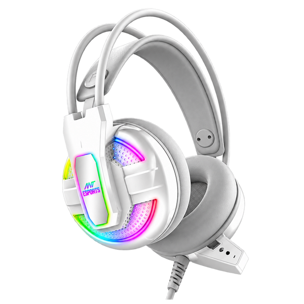 H525 Pro RGB Wired Gaming Headset with 50mm Drivers & Microphone White