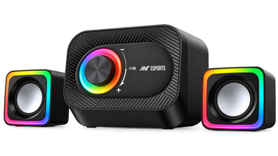 GS340 Pro 2.1 Bluetooth Gaming Speakers with RGB - Black