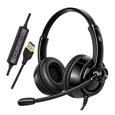 Glory 10 Wired USB Office Headset - Black