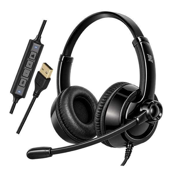 Glory 10 Wired USB Office Headset - Black