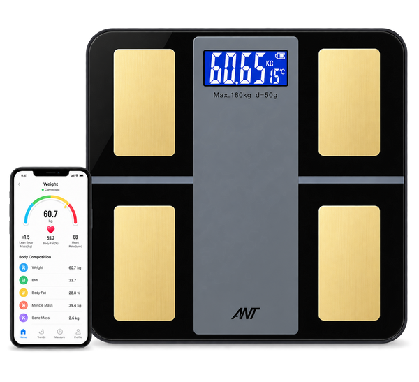 Zigma Smart Weighing Scale with App & BMI Monitor - Black