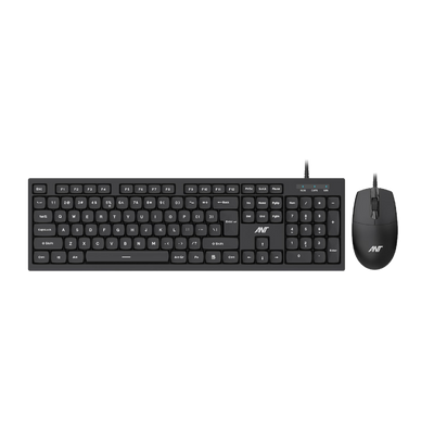 Master 10 Full Size Wired Keyboard and Mouse Combo - Black