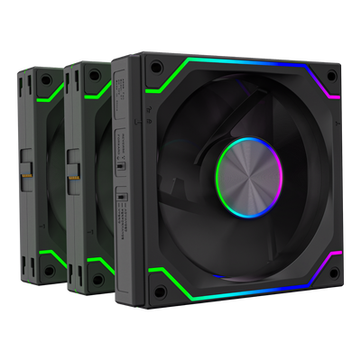 SHIFTFLOW KIT 3x120MM CASE FAN KIT ARGB (BLACK)