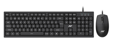 Master 10 Full Size Wired Keyboard and Mouse Combo - Black
