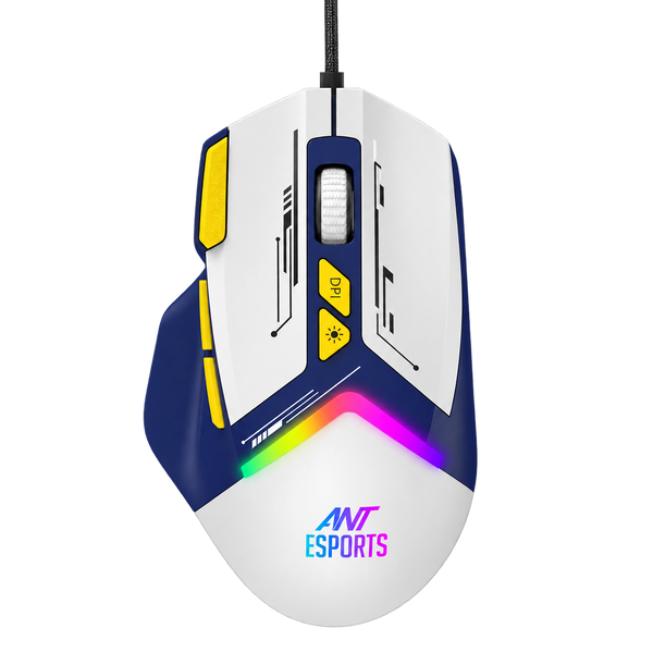 GM333 Gaming Mouse - Blue/White/Yellow