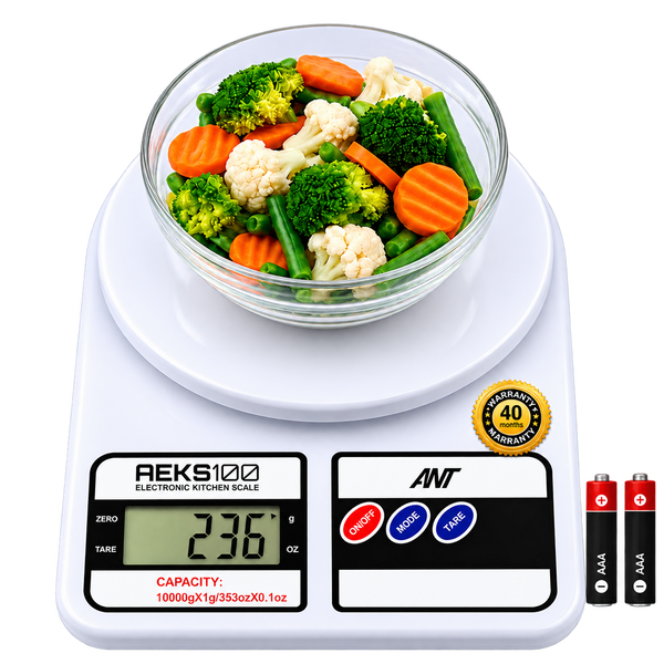 AEKS100 Electronic Kitchen Scale - White