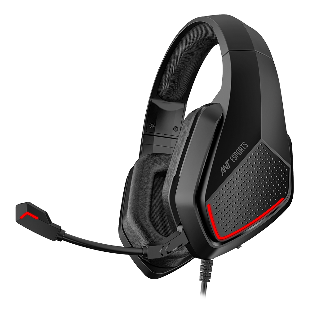 H590 7.1 Surround Sound USB Gaming Headset - Red LED