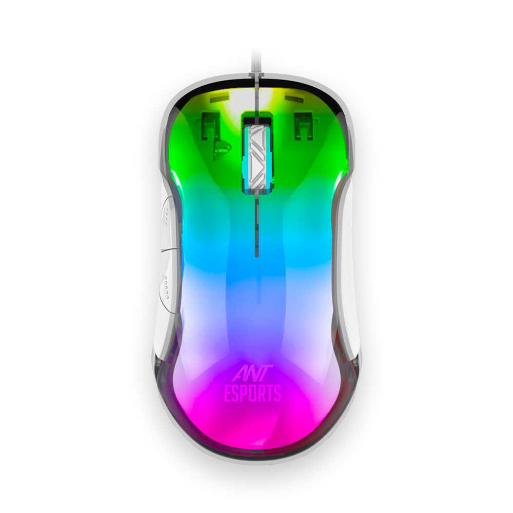 GM610 Crystal Gaming Mouse - White