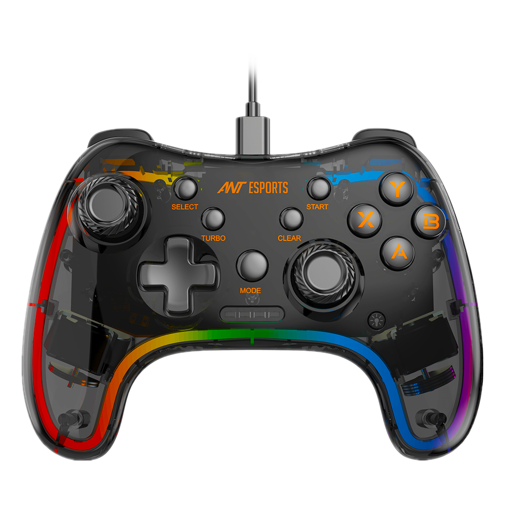 GP110R Wired Gamepad with Neon RGB - D-Input & X-Input