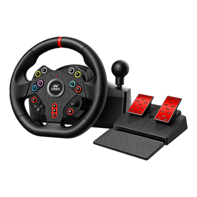 GWGT5 Racing Steering Wheel with Pedals & PS5 Adapter - 270°