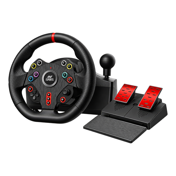 GWGT5 Racing Steering Wheel with Pedals & PS5 Adapter - 270°