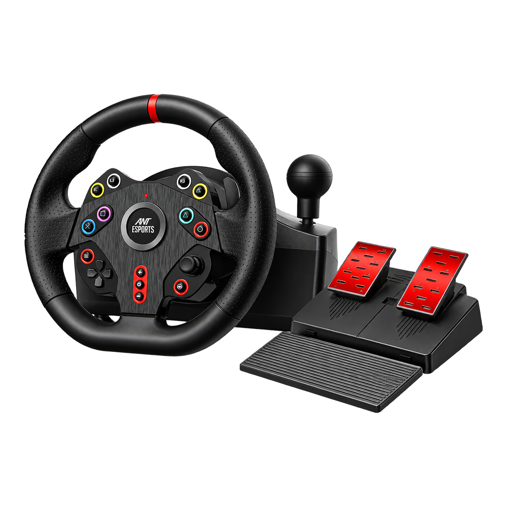 GWGT5 Racing Steering Wheel with Pedals & PS5 Adapter - 270°