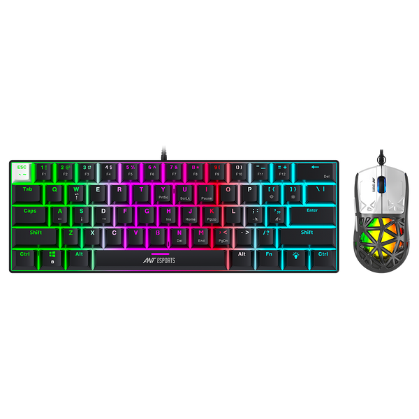 Thunder10 60% Keyboard & Mouse Combo - Carbon Black
