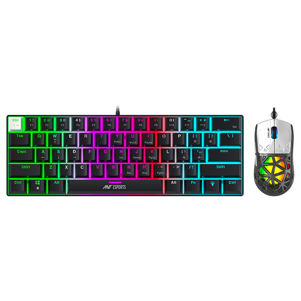 Thunder10 60% Keyboard & Mouse Combo - Carbon Black