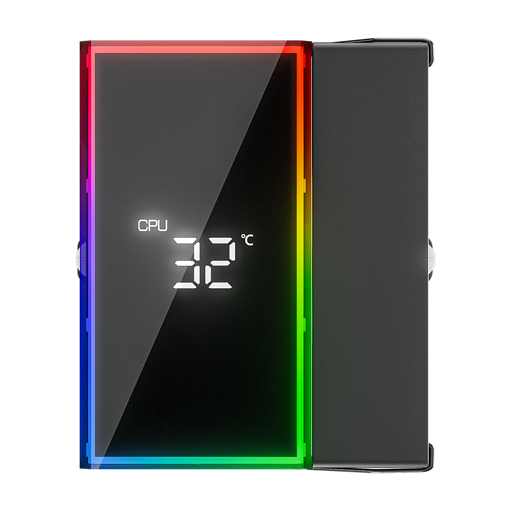 V4 Digital CPU Air Cooler with Temperature Display