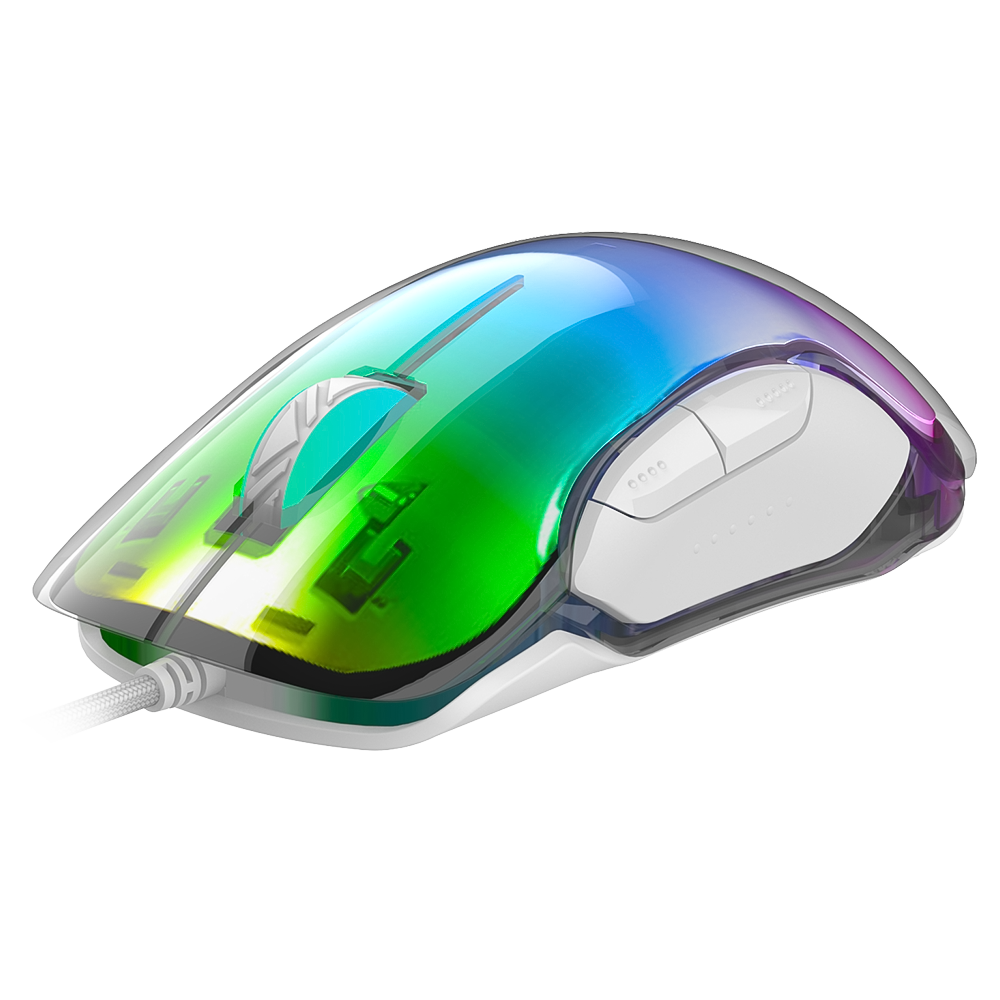 GM610 Crystal Gaming Mouse - White