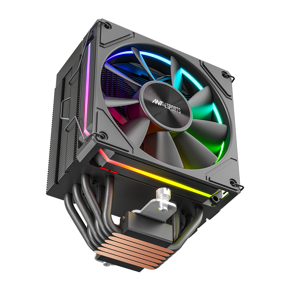 V6 Digital CPU Air Cooler with Temperature Display