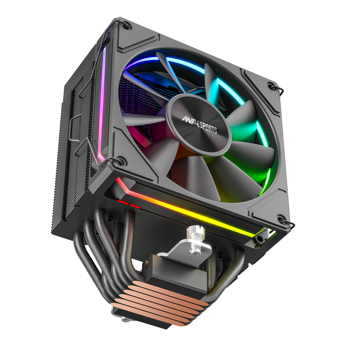 V6 Digital CPU Air Cooler with Temperature Display