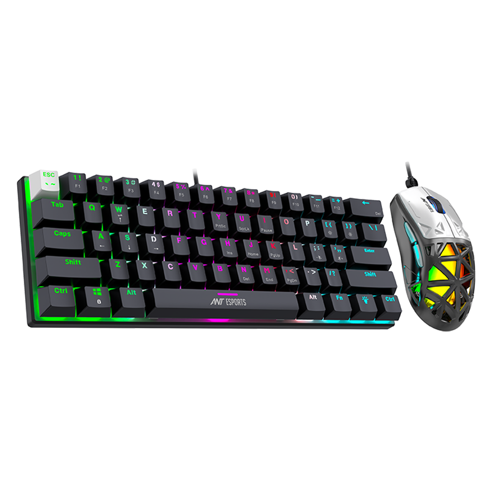 Thunder10 60% Keyboard & Mouse Combo - Carbon Black