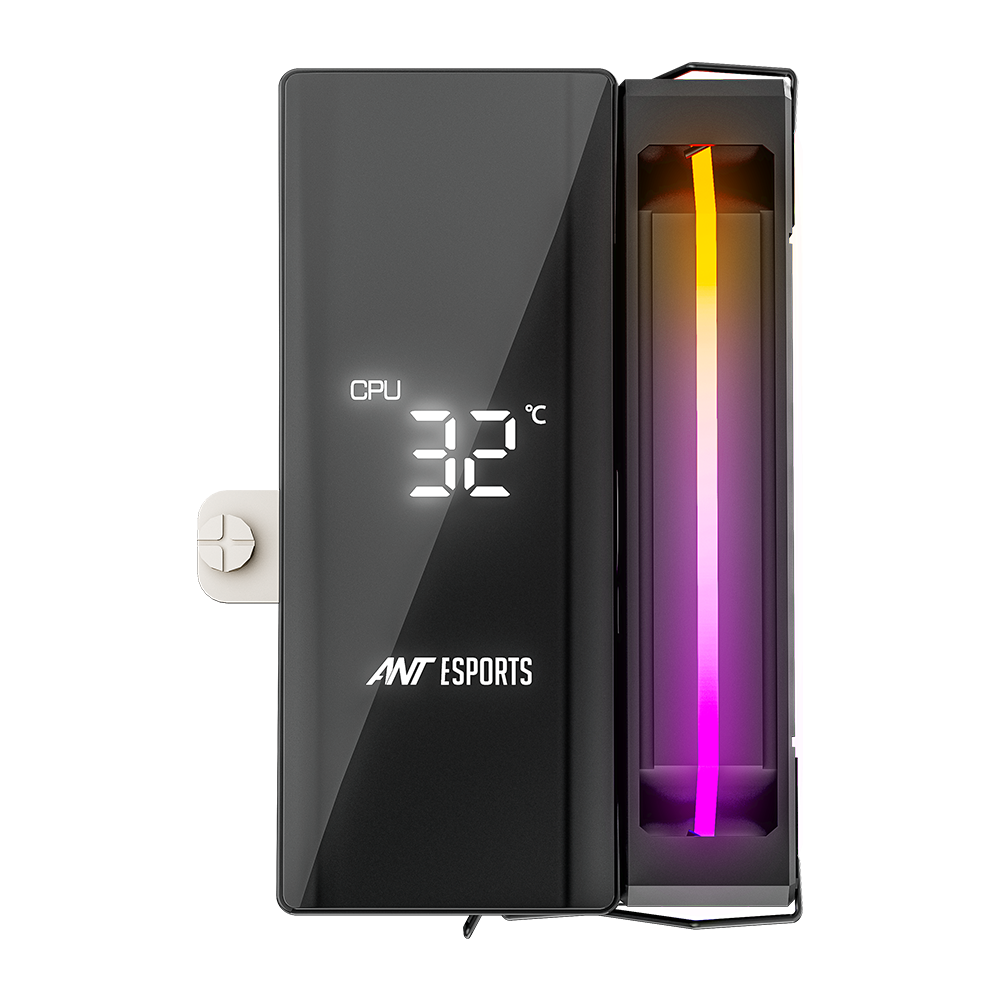 V6 Digital CPU Air Cooler with Temperature Display