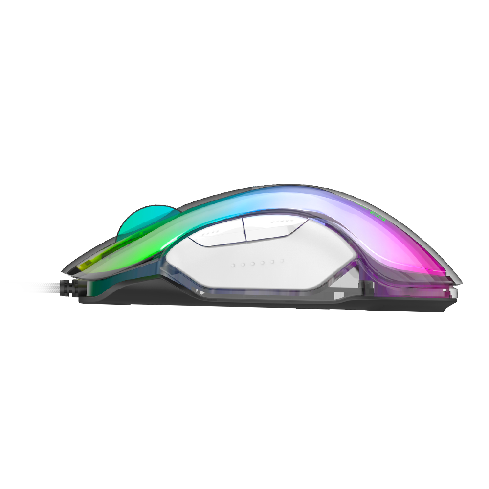 GM610 Crystal Gaming Mouse - White