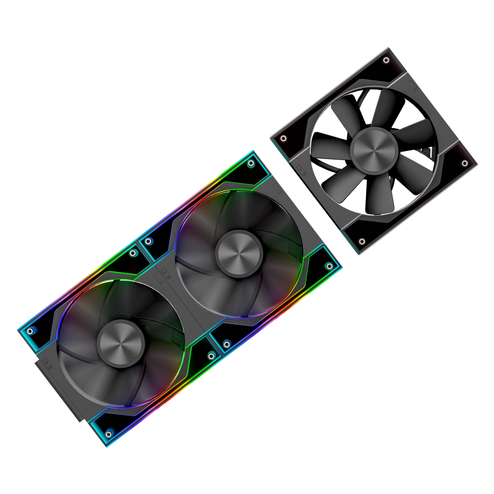 QUARTZFLOW 3x120MM CASE FAN KIT ARGB -  Blank