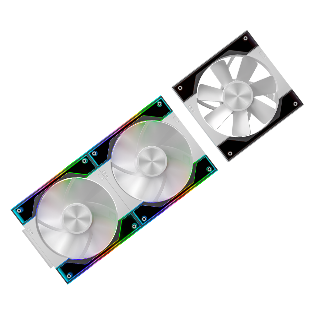 QUARTZFLOW 3x120MM CASE FAN KIT ARGB -  White