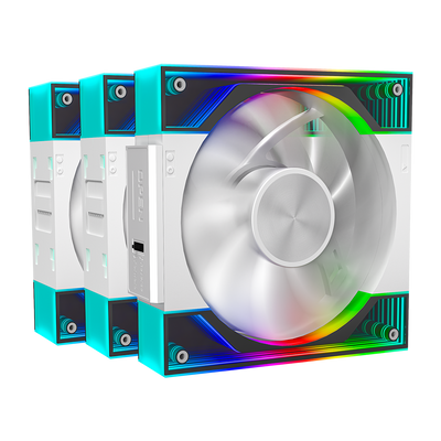 QUARTZFLOW 3x120MM CASE FAN KIT ARGB -  White