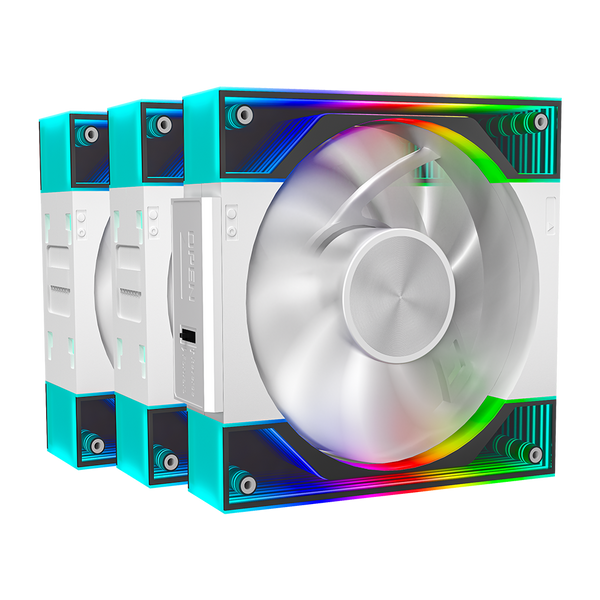 QUARTZFLOW 3x120MM CASE FAN KIT ARGB -  White