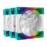 QUARTZFLOW 3x120MM CASE FAN KIT ARGB -  White