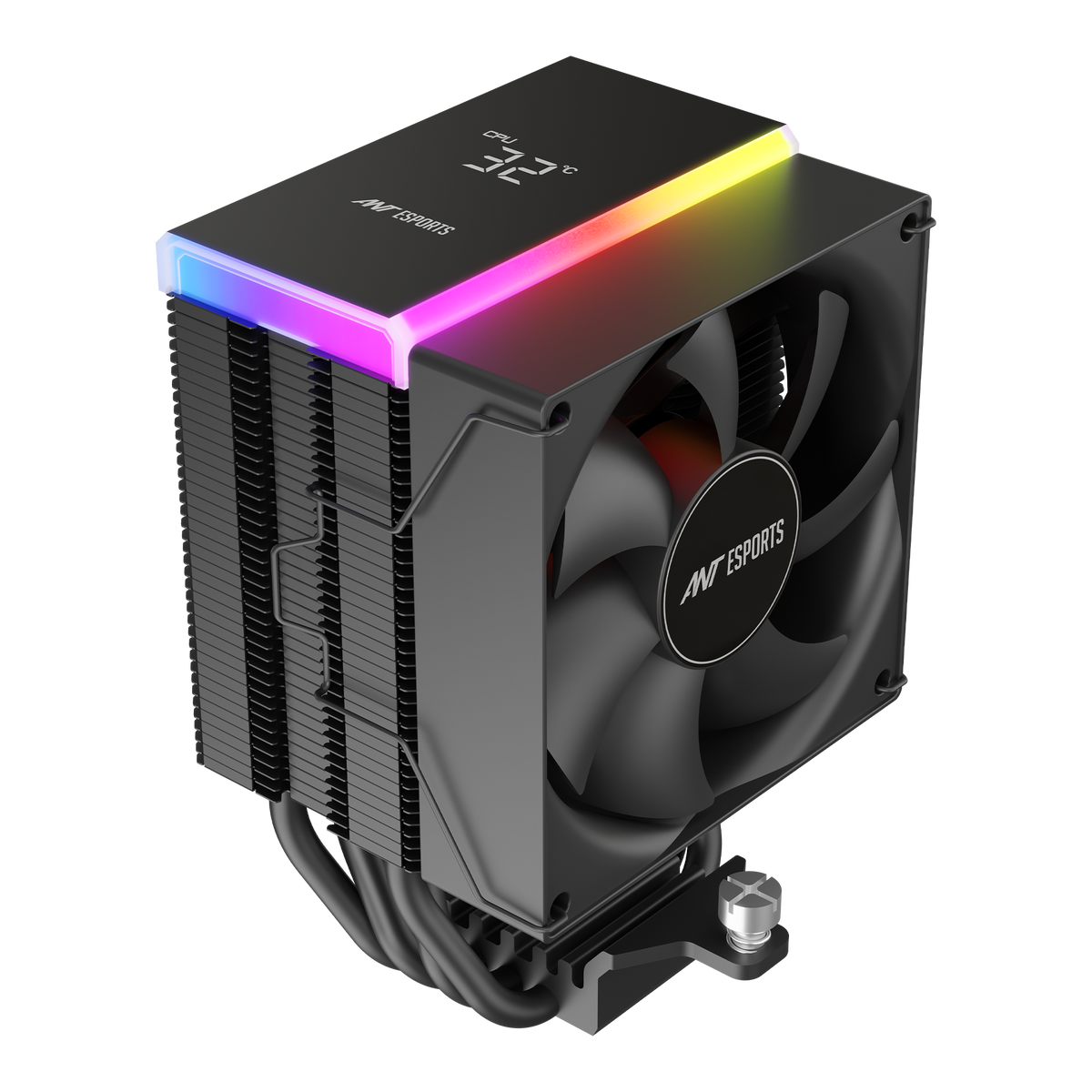 V4 Digital CPU Air Cooler with Temperature Display