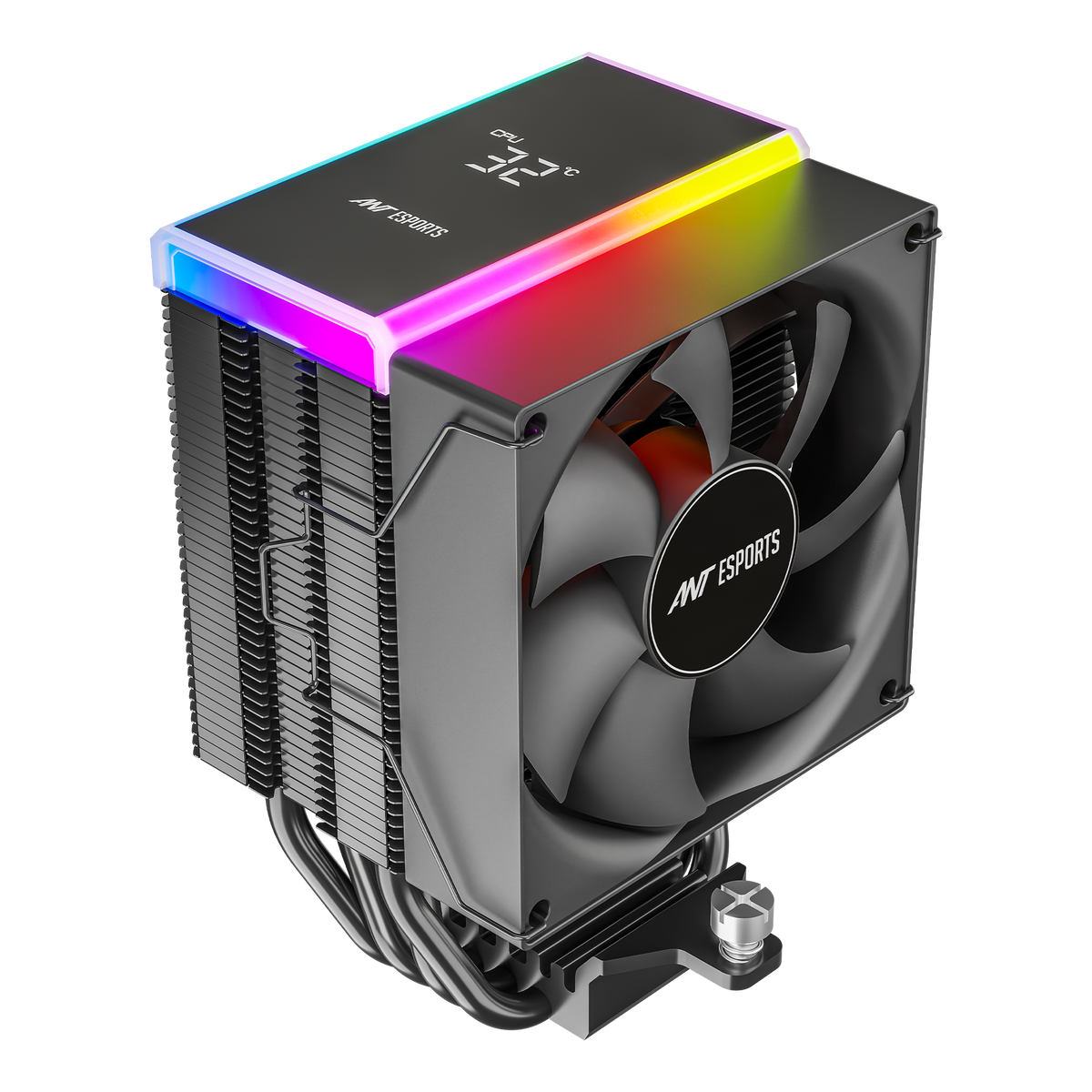 V4 Digital CPU Air Cooler with Temperature Display