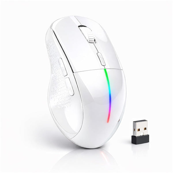 Globe 50 Dual-Mode Wireless Mouse - 3200 DPI, White