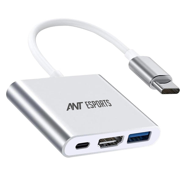 USB-C 3-in-1 Adapter Hub - Matt Silver
