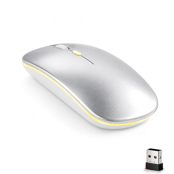 Globe 25 Dual-Mode Wireless Mouse - 30Hr Playtime, White