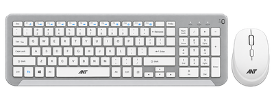 WK250 Wireless Keyboard & Mouse Combo - White Silver