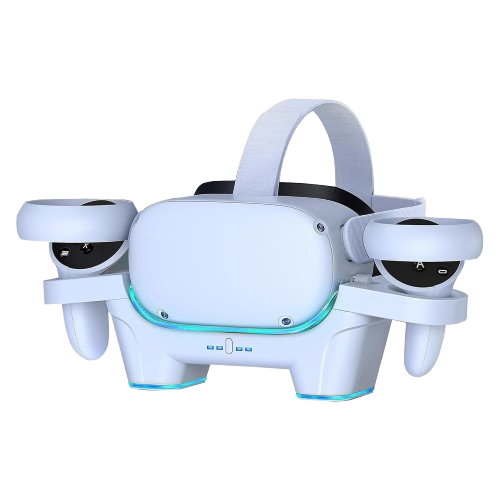VR Charger Station for Oculus/Meta Quest 3 & 3S - White