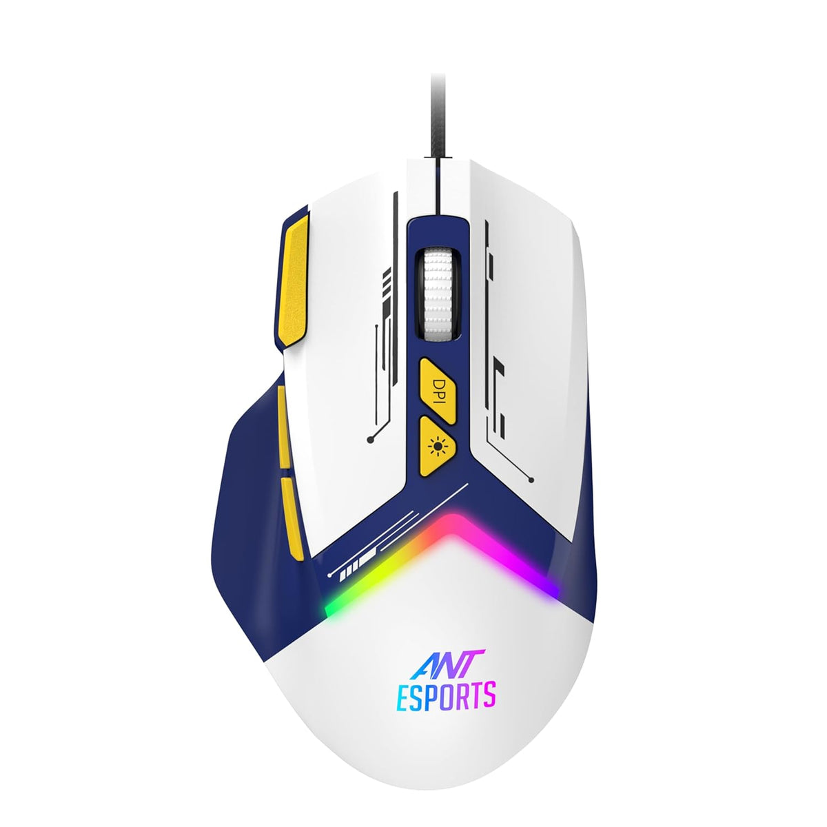 GM333 Gaming Mouse - Blue/White/Yellow