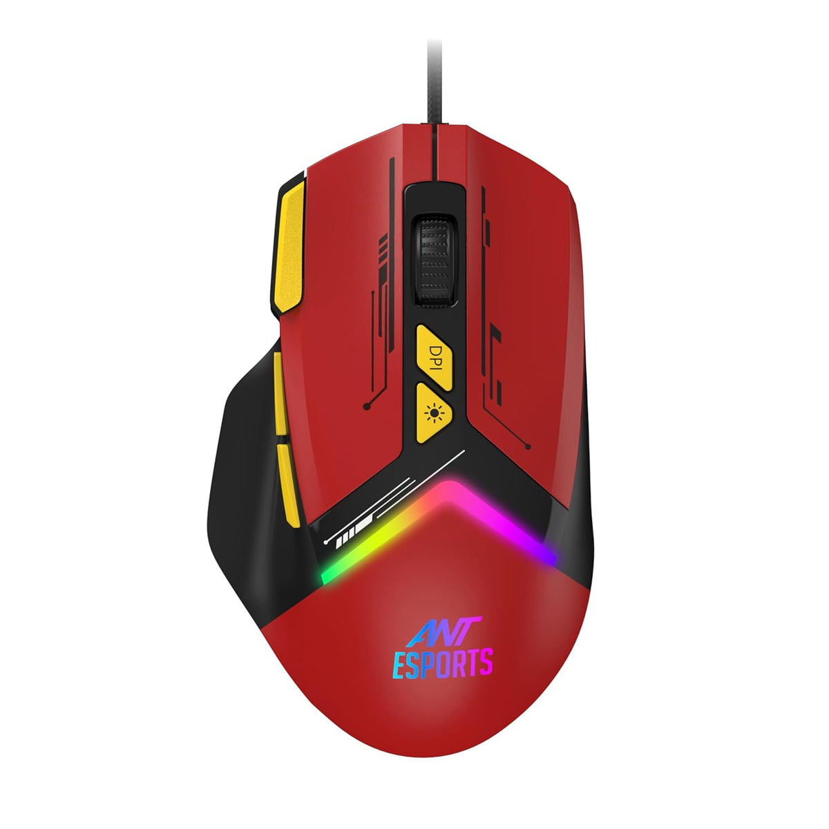 GM333 Gaming Mouse - Black/Red/Yellow